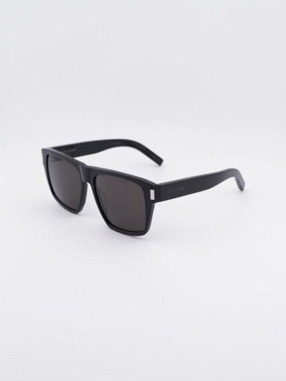 Saint Laurent SL424 001 Sunglasses Black Square Frame, Black Lenses